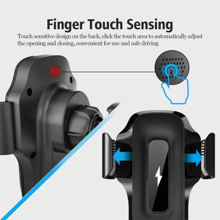 X15 Smart Sensor Wireless Car Charger Phone Mount Fast Charging Car Charger for iPhone 14 / 13 / 12 Series - 5
