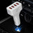 K2 4 USB Ports Car Charger PC+ABS Mobile Phone Tablet Charging Power Adapter (CE Certified) - 4