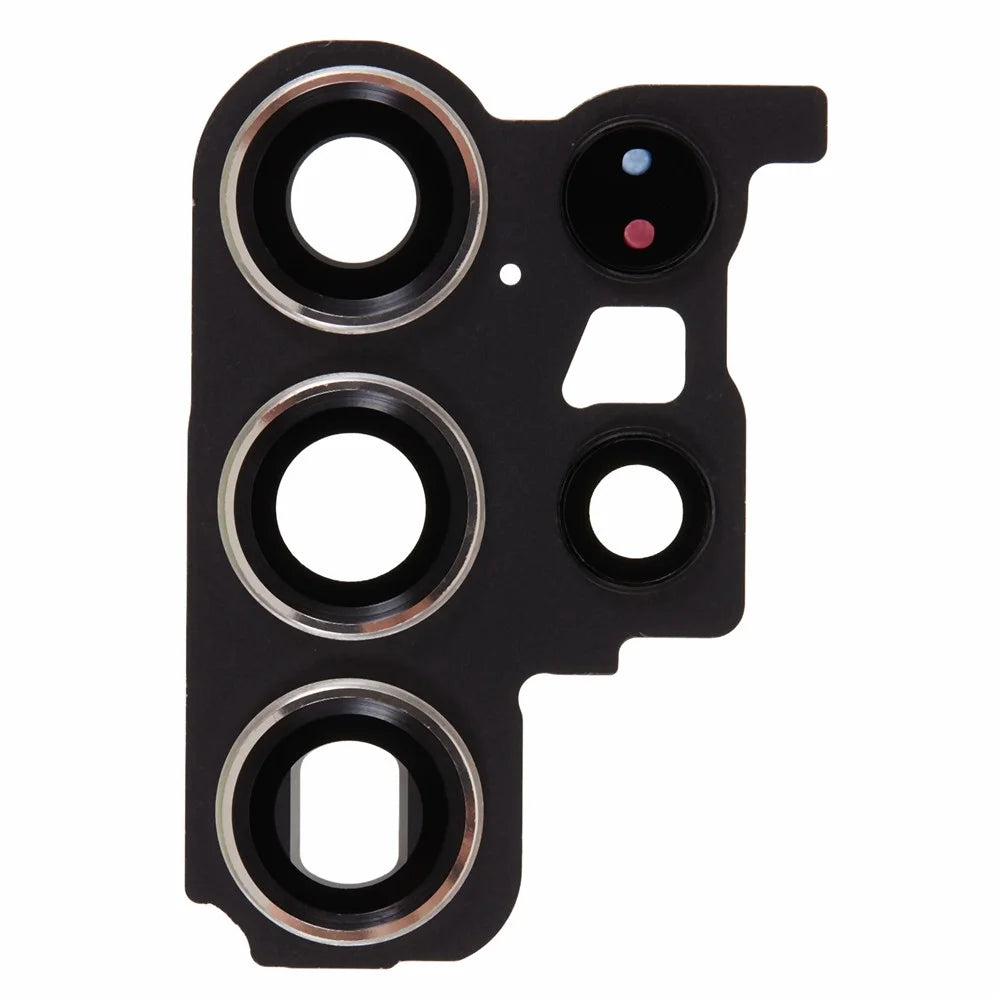 For Samsung Galaxy S23 Ultra S918 OEM Back Camera Lens Ring Cover with Glass Lens (without Logo) - Silver - 1