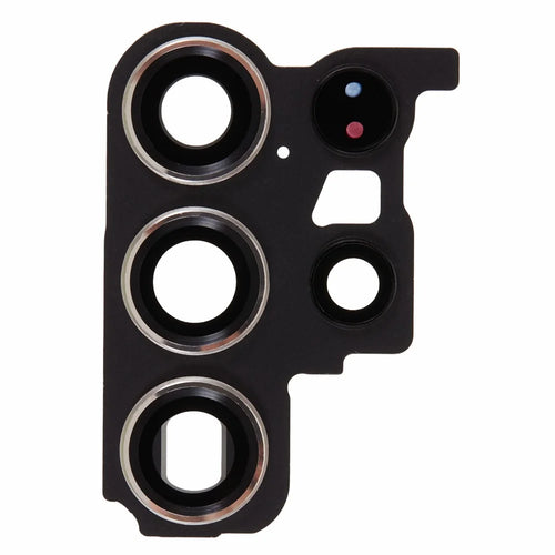 For Samsung Galaxy S23 Ultra S918 OEM Back Camera Lens Ring Cover with Glass Lens (without Logo) - Silver - 1