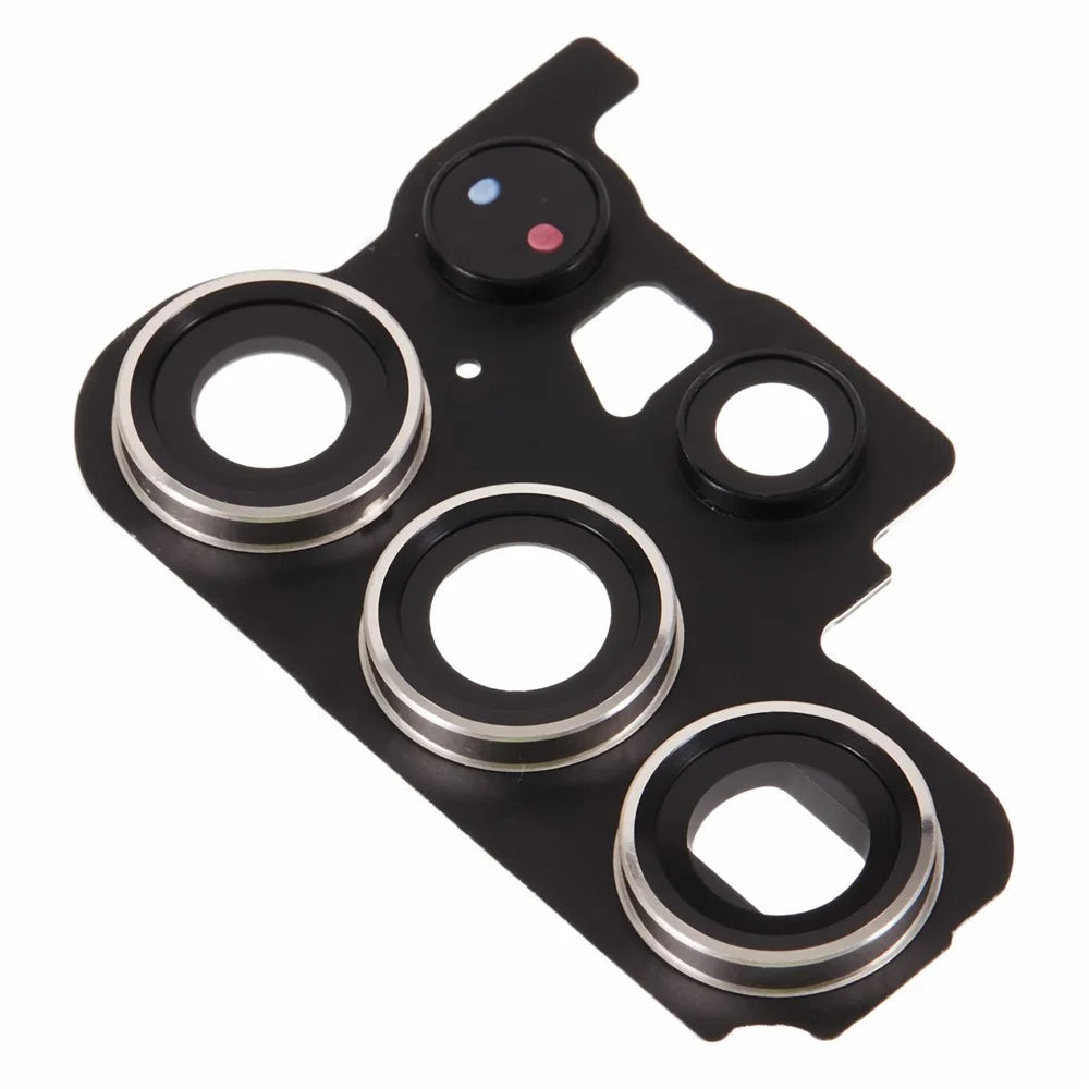 For Samsung Galaxy S23 Ultra S918 OEM Back Camera Lens Ring Cover with Glass Lens (without Logo) - Silver - 3