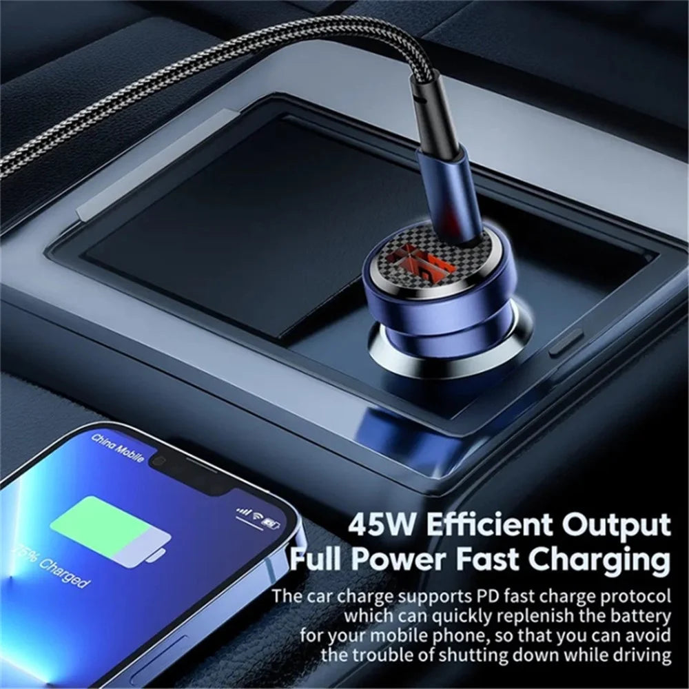 REMAX RCC338 Walking Cyberpunk Clear Car Charger USB-A + Type-C Dual Port PD 30W Fast Charger - 4