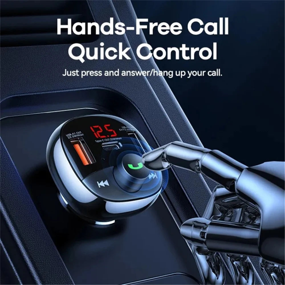 REMAX RCC331 LODI Series Multifunctional Car Charger 54.5W High Power 2 USB-A + 1 Type-C FM Radio - 2