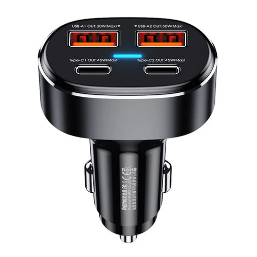 REMAX RCC329 DUKE Series 75W Phone Fast Charging Car Charger 2 USB + 2 Type-C Power Adapter with Indicator Light - 1