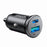 JOYROOM CCN05 Mini 30W USB + Type-C Phone Fast Charging Adapter Aluminum Alloy Car Charger - 1