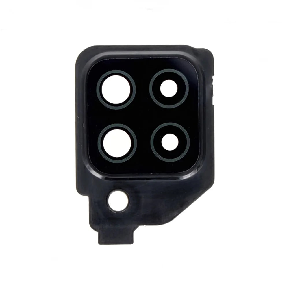 For Samsung Galaxy A22 4G (EU Version) A225 OEM Back Rear Camera Rim Lens Cover Replacement Part (without Logo) - Black - 1