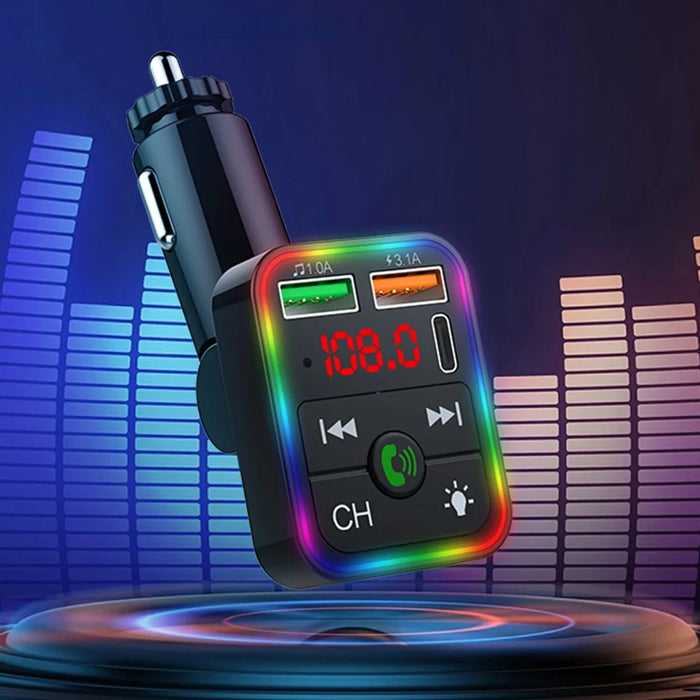 P2 Car Player Charger Dual USB Port Cigarette Lighter Car Charger Support Bluetooth-compatible Hands Free Calling - 5