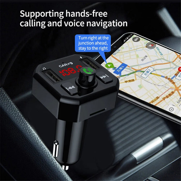 X9 Car MP3 Player Automatic Power-off Memory Bluetooth-compatible Call FM Transmitter with Dual USB Ports - 2