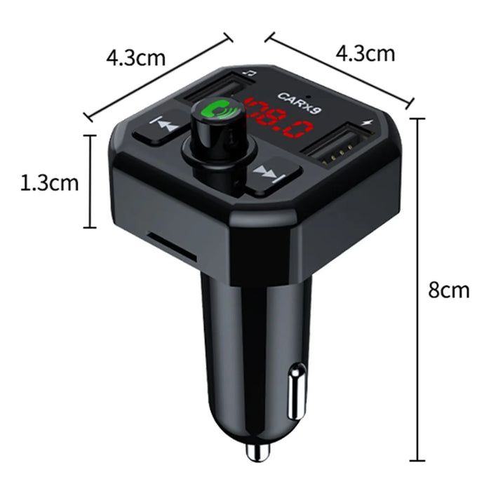 X9 Car MP3 Player Automatic Power-off Memory Bluetooth-compatible Call FM Transmitter with Dual USB Ports - 7