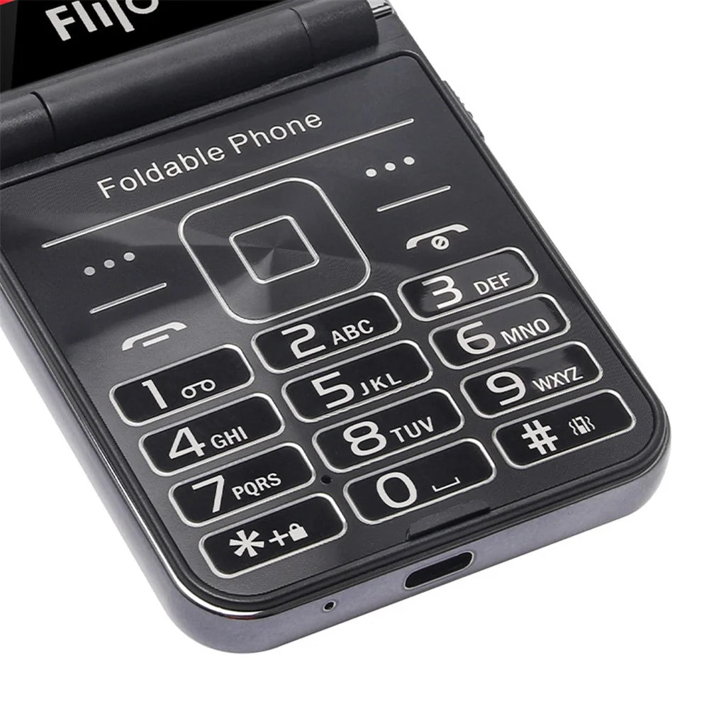 F265 2.55 Inches Cell Phone 4 SIM Cards Keypad Folding Mobile Phone - Black / Language Pack 1 - 6