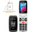 UNIWA V202T 4G Dual SIM Flip Phone for Seniors Dual Screens Basic Cell Phone with SOS Button Wireless FM Radio - Black / Language Pack 1 - 4
