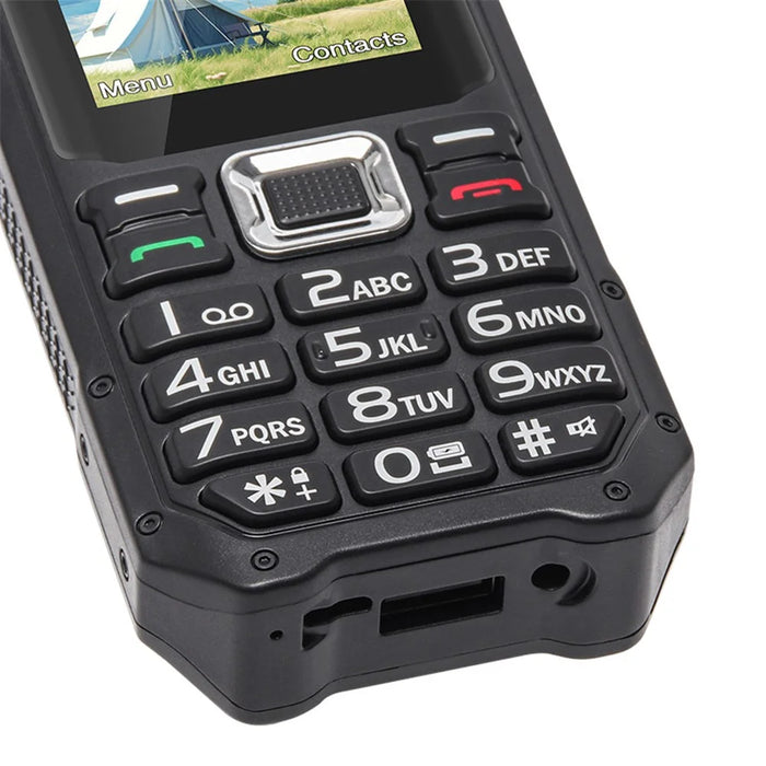 UNIWA M6000 2.4-Inch 2G 4-SIM Cards Ultra Long Standby Cell Phone with Power Bank Function - Black - 6