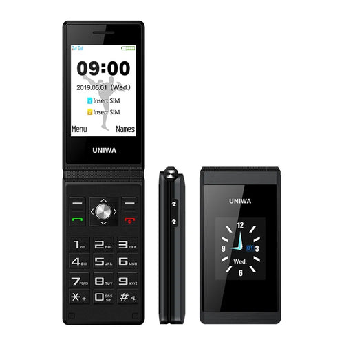 UNIWA X28 2.8-Inch Dual-Screen Display 2G Bar Phone - Black / Language Pack A - 1