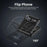 SERVO IP15 Flip Foldable 2G Phone 2.4 inch HD Screen - Black / Language 1 - 2