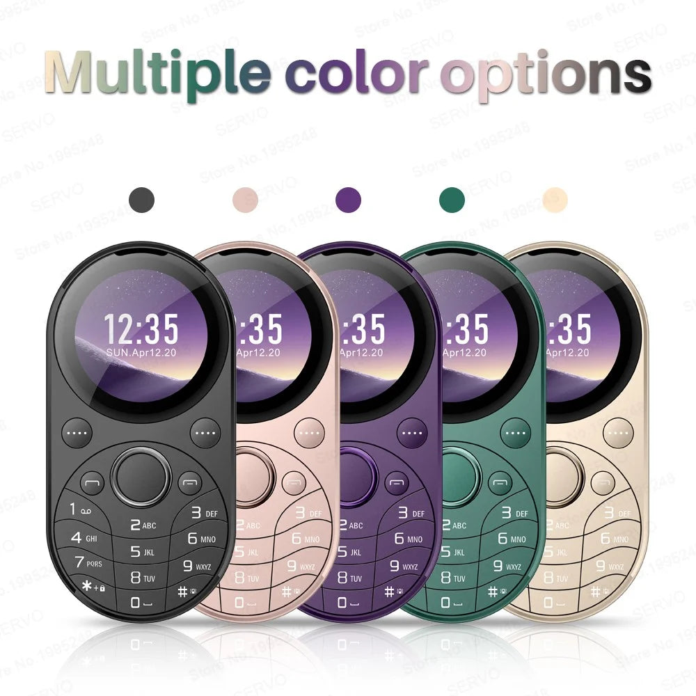 SERVO i15 Mini Dual SIM Miniature Circular 2G Feature Phone - Green - 7