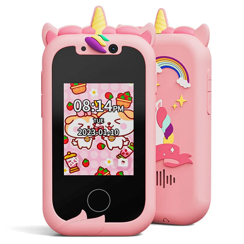 KP06 Kids Camera 24MP HD Digital Selfie Camera Toys for Kids Children Portable Video Camera - Pink - 1
