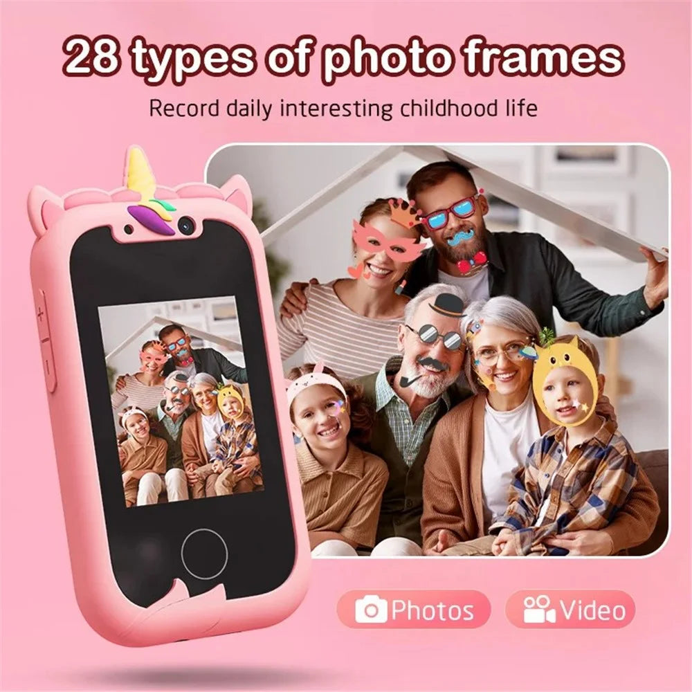 KP06 Kids Camera 24MP HD Digital Selfie Camera Toys for Kids Children Portable Video Camera - Pink - 3