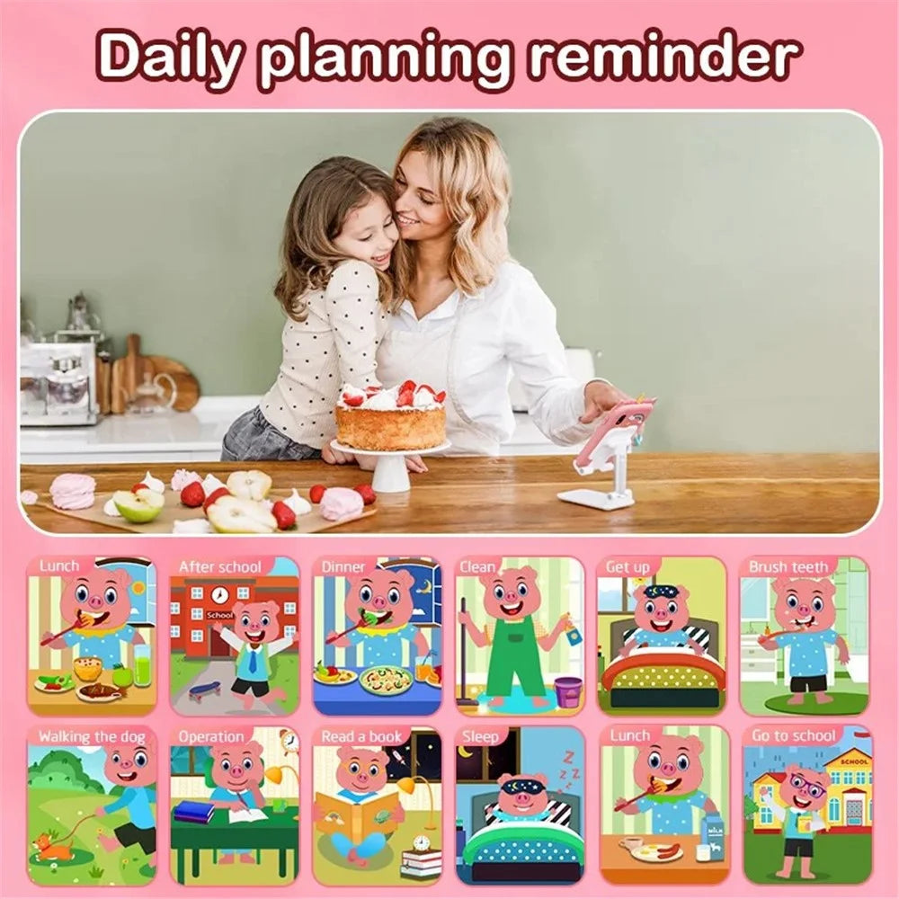 KP06 Kids Camera 24MP HD Digital Selfie Camera Toys for Kids Children Portable Video Camera - Pink - 6