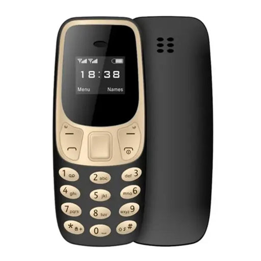 BM10 Dual SIM 0.66-inch Mini Mobile Phone 2G GSM Cellphone with Ear Hook - Black Gold - 1