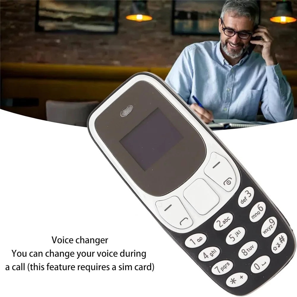 BM10 Dual SIM 0.66-inch Mini Mobile Phone 2G GSM Cellphone with Ear Hook - Black Gold - 2