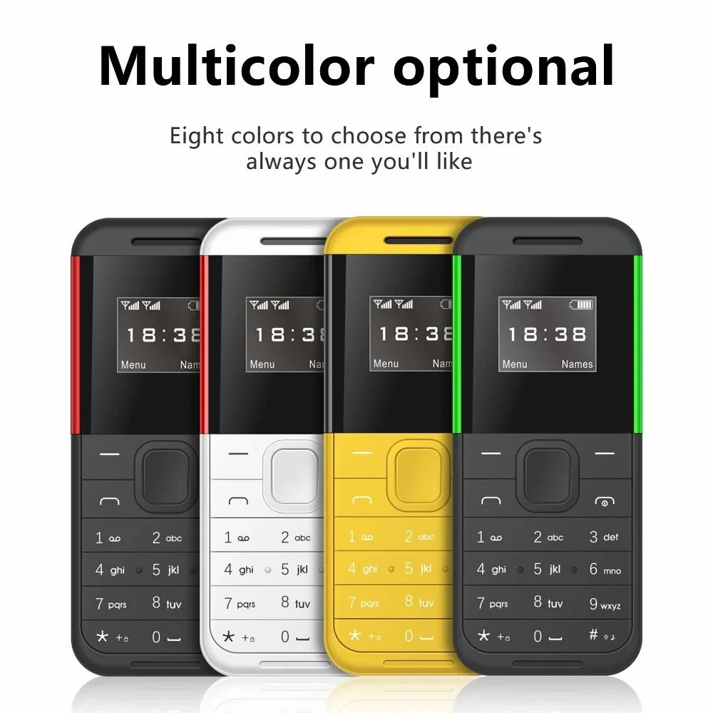 BM222 0.66-Inch Mini Dual SIM Standby Phone Portable Bar Phone - Black / Red - 6