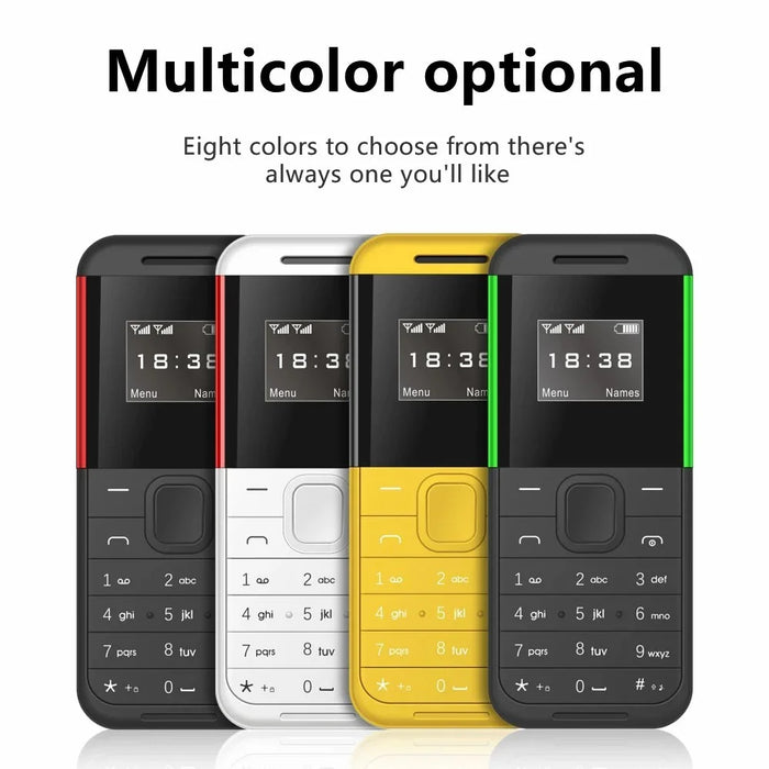 BM222 0.66-Inch Mini Dual SIM Standby Phone Portable Bar Phone - Black / Red - 6