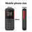 BM222 0.66-Inch Mini Dual SIM Standby Phone Portable Bar Phone - Black / Red - 7