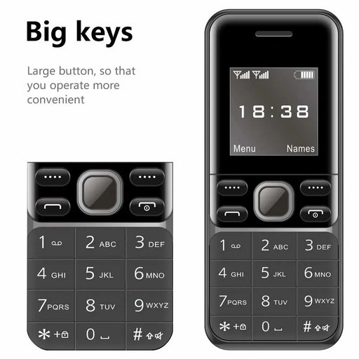 BM333 1.54-Inch Dual SIM Standby Cell Phone Portable Mini Bar Phone - Blue - 2