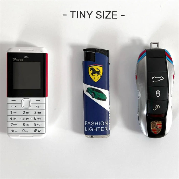 BM5310 1.33-Inch Mini Triple SIM Standby Bar Phone Portable 2G Cell Phone - White / Red - 2