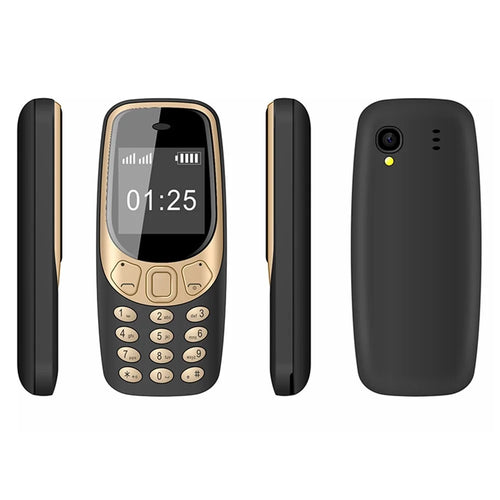 Q3308 1.33-Inch Mini Triple SIM Standby 2G Bar Phone - Black - 1