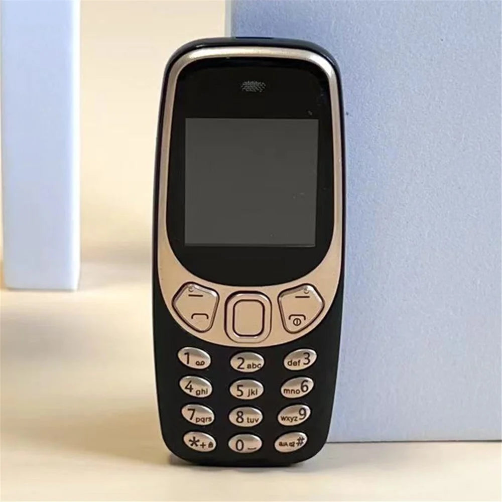 Q3308 1.33-Inch Mini Triple SIM Standby 2G Bar Phone - Black - 2