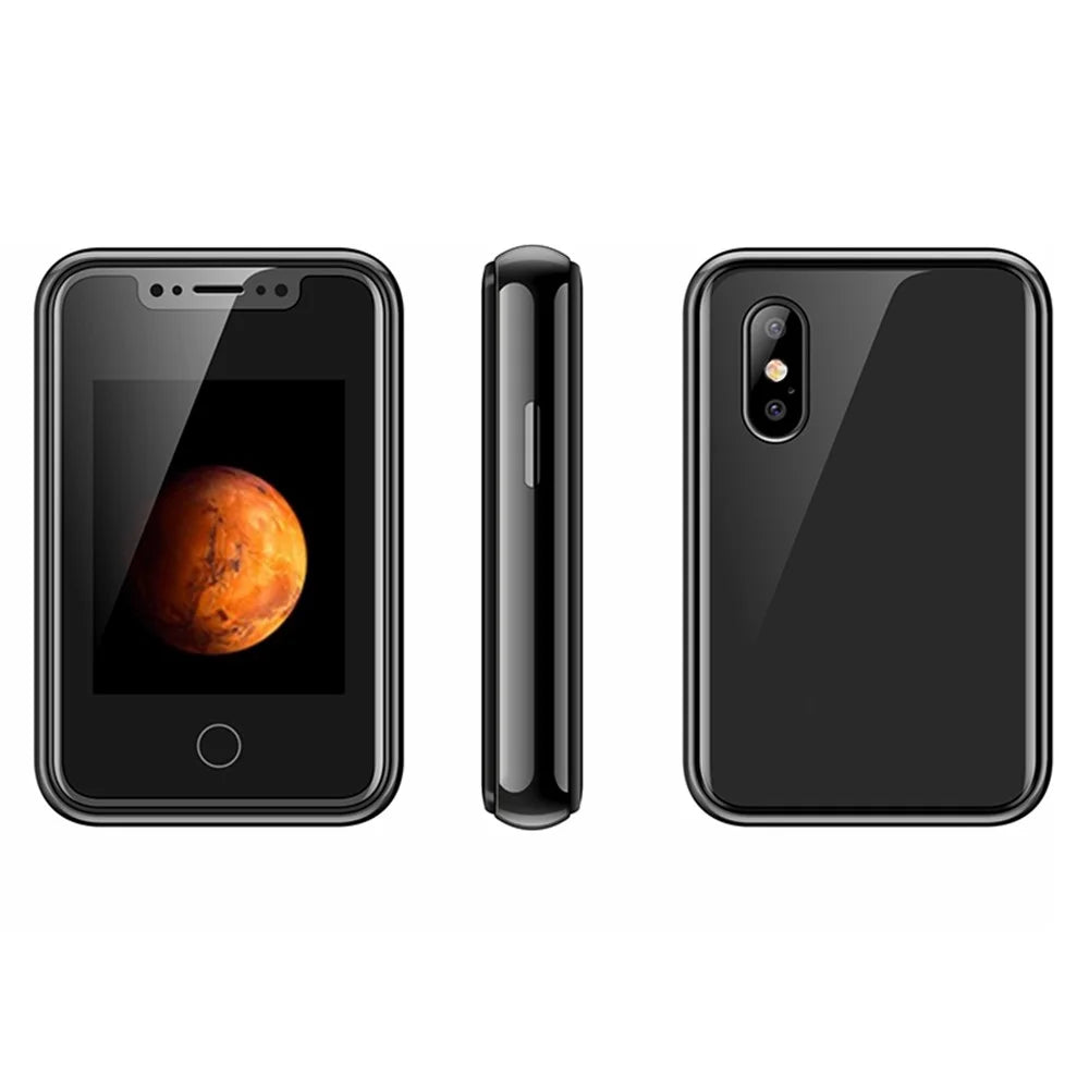 8XR 1.77-inch Mini Cellphone Dual SIM Dual Standby Touch Screen Mobile Phone - Black - 1