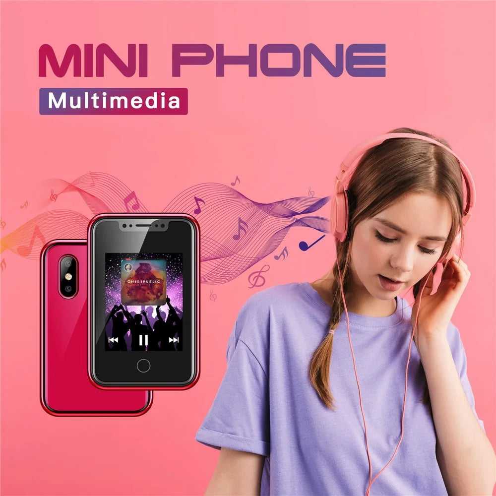 8XR 1.77-inch Mini Cellphone Dual SIM Dual Standby Touch Screen Mobile Phone - Black - 3