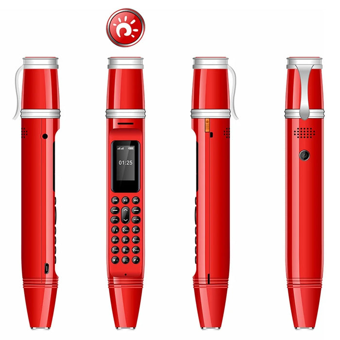 BM111 0.96-inch Pen Shape Mini Cellphone Dual SIM Dual Standby Mobile Phone - Red - 1
