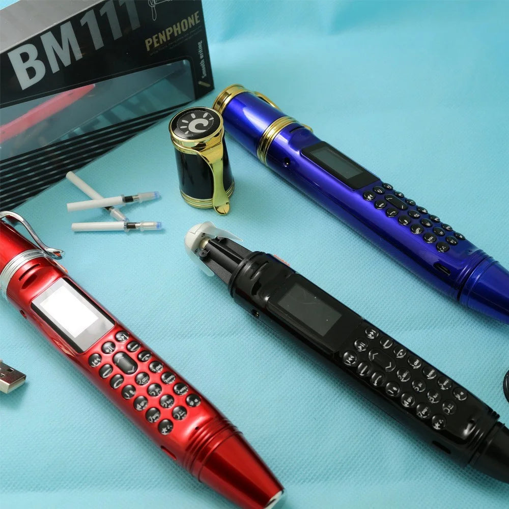 BM111 0.96-inch Pen Shape Mini Cellphone Dual SIM Dual Standby Mobile Phone - Red - 3