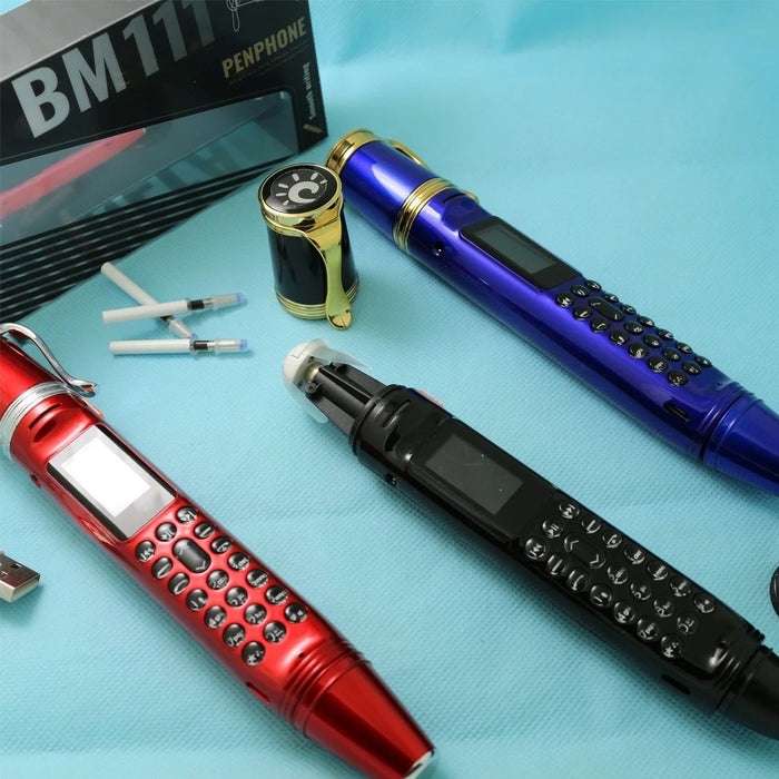 BM111 0.96-inch Pen Shape Mini Cellphone Dual SIM Dual Standby Mobile Phone - Red - 3