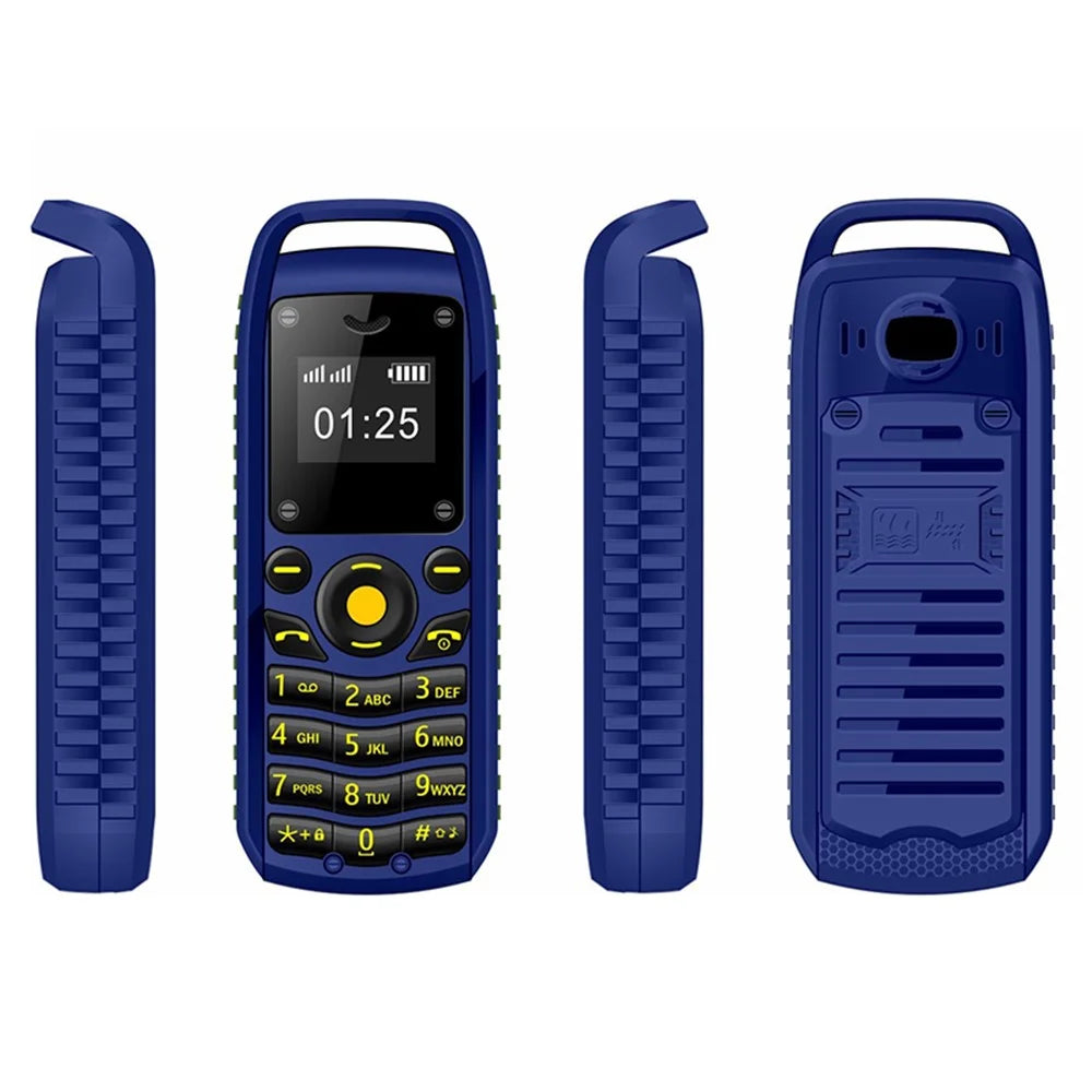 B25 Dual-SIM Mini Bar Phone 0.66-inch Screen 2G GSM Mobile Phone - Blue - 1