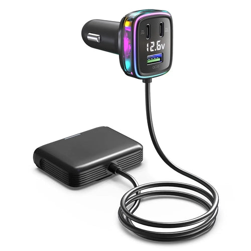 GC05 Cable Cigarette Lighter Splitter Car Charger Adapter with Multiple Type-C USB Outputs - 1