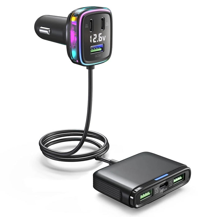 GC05 Cable Cigarette Lighter Splitter Car Charger Adapter with Multiple Type-C USB Outputs - 2