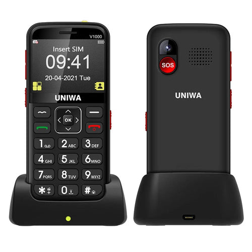UNIWA V1000 4G 2.31 Inch Big Button Cell Phone for Seniors Big Button Bar Phone US Version - 1