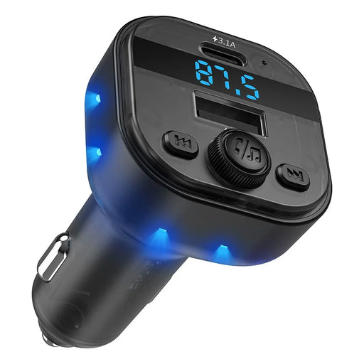 C1 Car Bluetooth-compatible MP3 Player Adapter Hands-free Charging Station with USB+Type-C Ports - 1