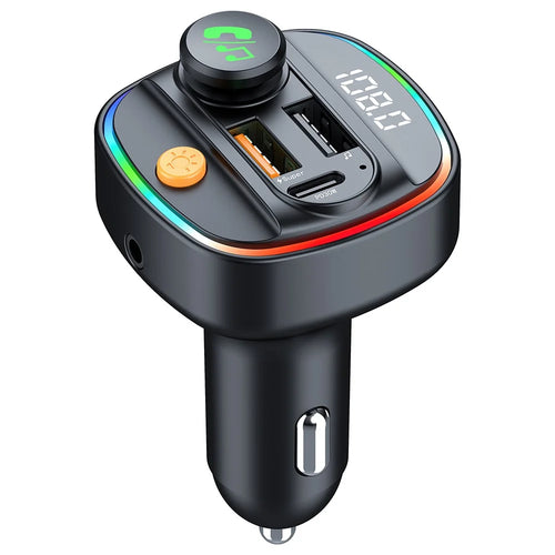 C4S Bluetooth-compatible 5.3 FM Transmitter with Digital Display for Car PD 30W+QC 3.0 Car Charger Audio MP3 Player - 1