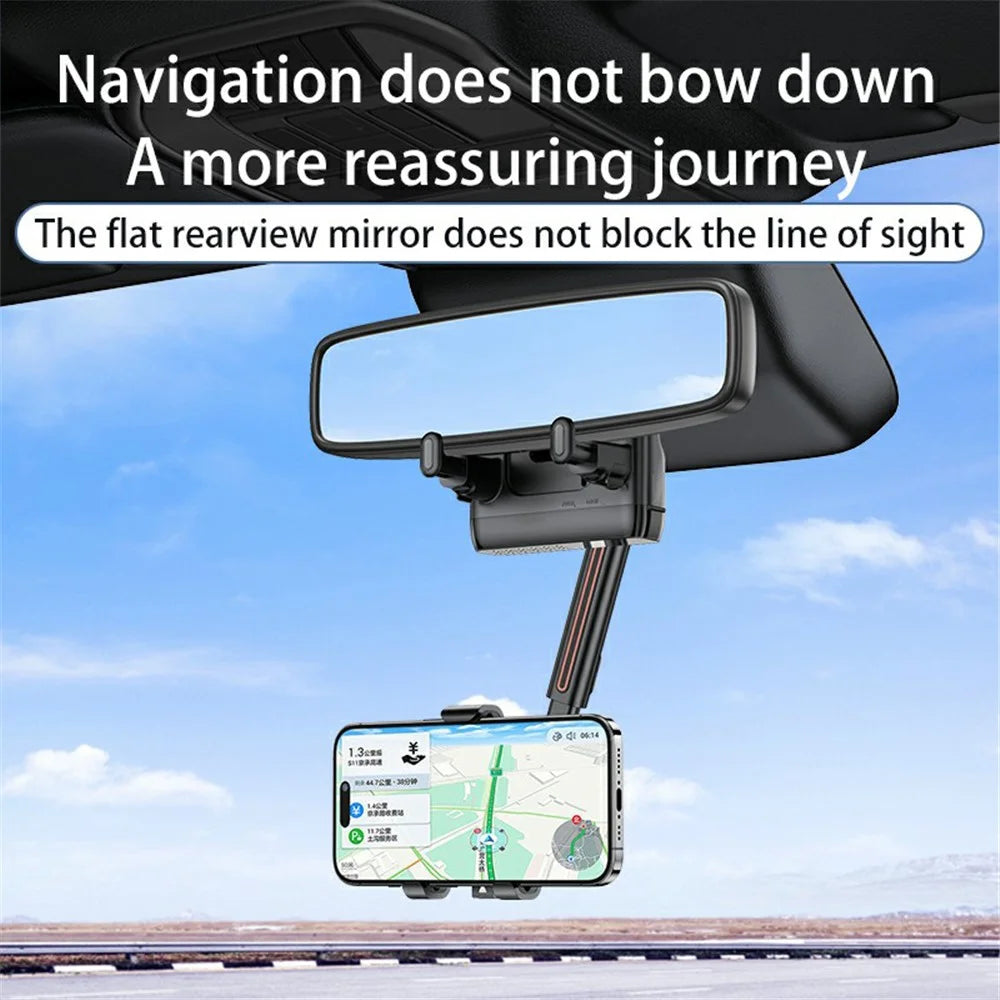 YESIDO C265 Car Rearview Mirror Phone Holder 360 Degree Rotating Mobile Phone Braceket - 2