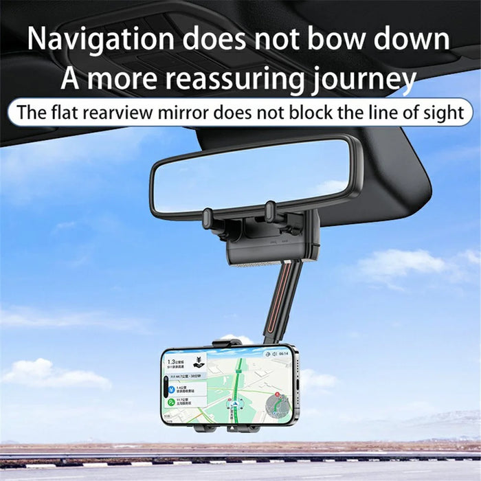 YESIDO C265 Car Rearview Mirror Phone Holder 360 Degree Rotating Mobile Phone Braceket - 2