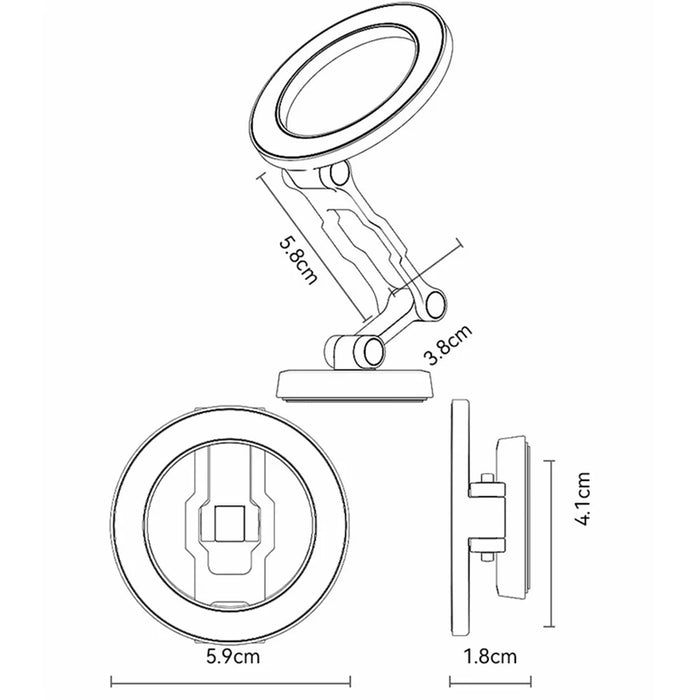 YESIDO C203 Magnetic Car Mount Phone Holder 360-Degree Rotation - 6