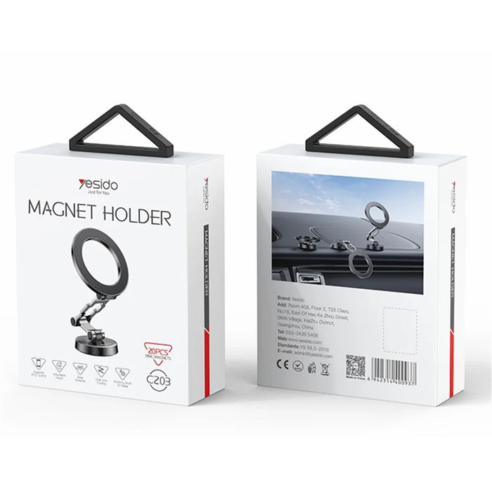 YESIDO C203 Magnetic Car Mount Phone Holder 360-Degree Rotation - 7