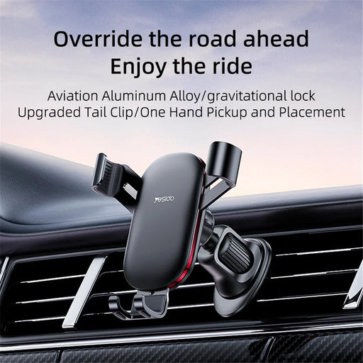 YESIDO C243 Car Air Vent Phone Holder ABS+Aluminum Alloy Gravity Phone Mount Braceket - 2