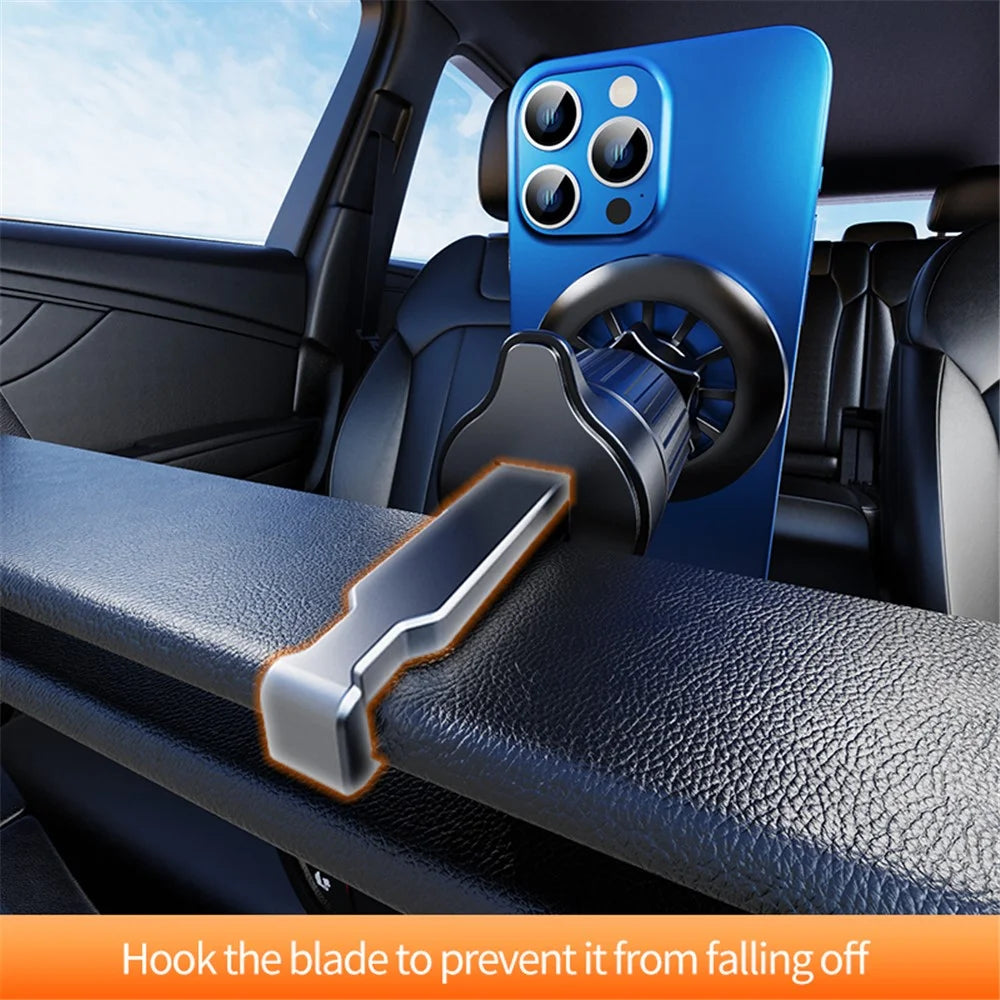 ZY-YC19 Car Phone Holder Bracket, Air Vent Hook + Adhesive Base - 6
