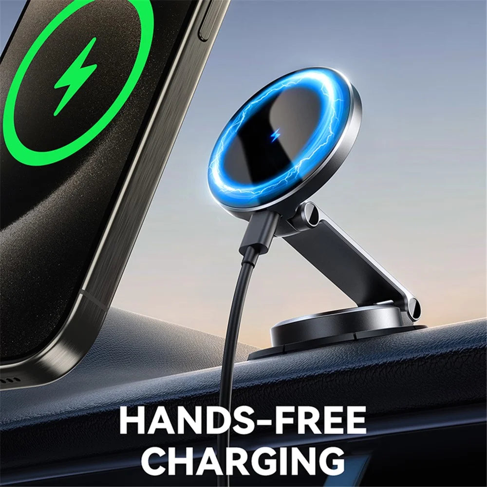 JOYROOM JR-ZS408 15W Magnetic Car Wireless Charging Foldable Phone Charger - 2