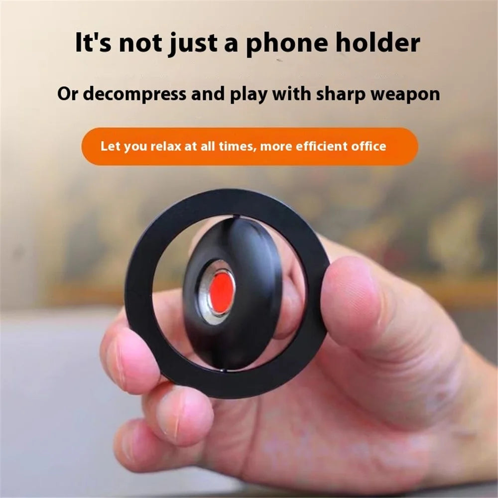 D58 Adhesive Bottom Alloy Car Mount Phone Bracket Magnetic Phone Holder - 3